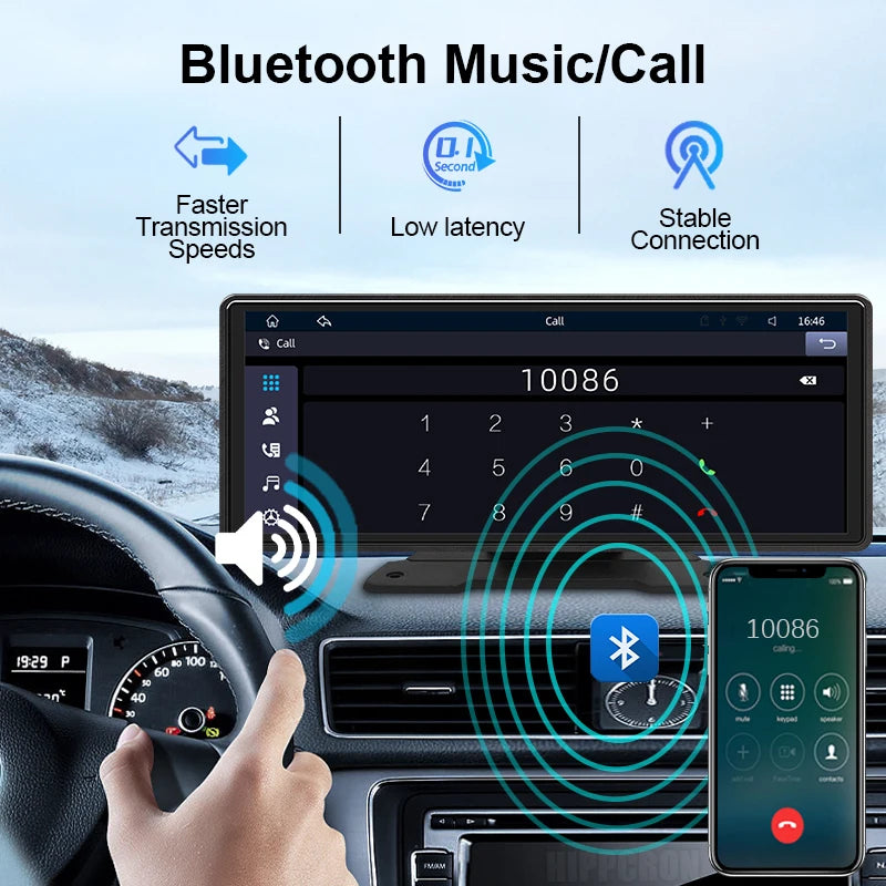 Écran Voiture 10,26" CarPlay & Android Auto Sans Fil Bluetooth — CLEVI Paris