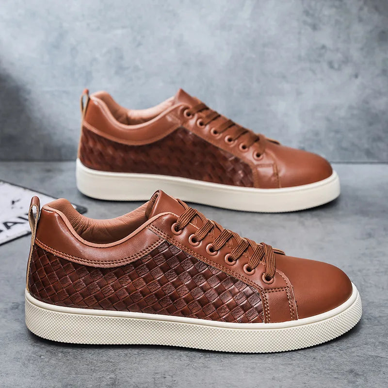 Chaussures Basses Homme Cuir Respirantes – Style Casual Légères Semelle Caoutchouc Pointures 39–45 – CLEVI Paris