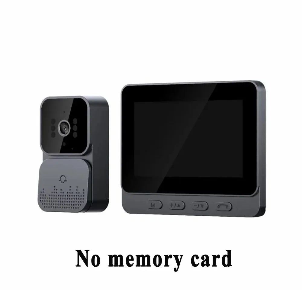 Interphone Vidéo Sans Fil 1080P – Écran Tactile 4,3" Vision Nocturne Empreinte Digitale Enregistrement Auto – CLEVI Paris