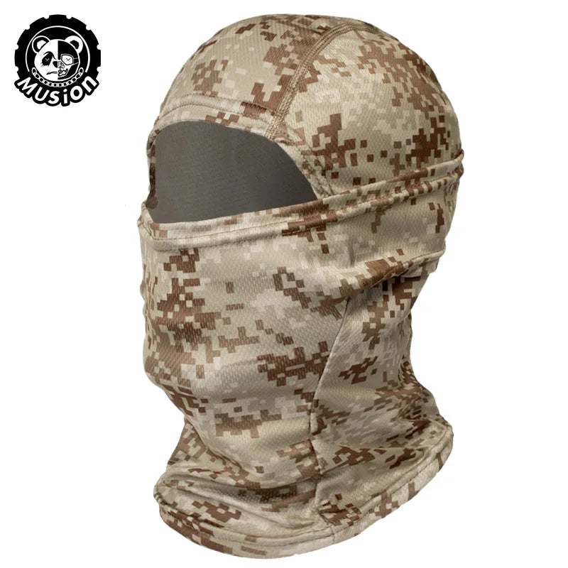 Cagoule Masque Facial Camouflage | Polyester Knit, Cyclisme, Ski, Chasse – CLEVI Paris