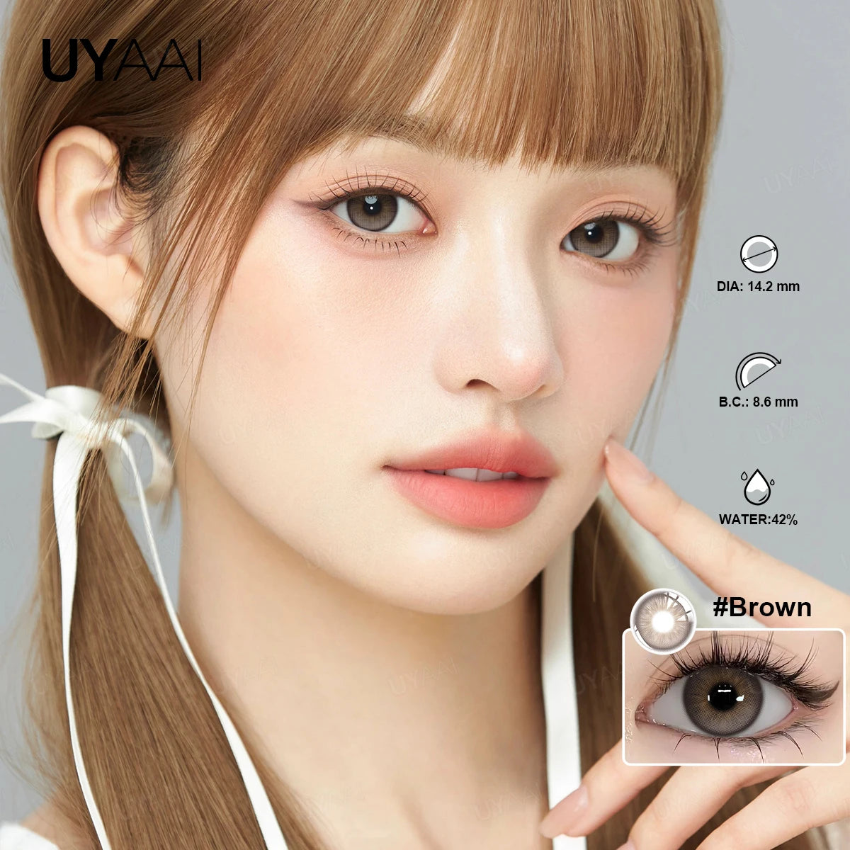 Lentilles de Contact Colorées UYAAI sans Correction – 14 Teintes, Port Annuel