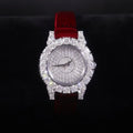Montre Femme Automatique Argent 925 Diamants Moissanite Certifiés GRA NGIC Saphir 28mm – CLEVI Paris