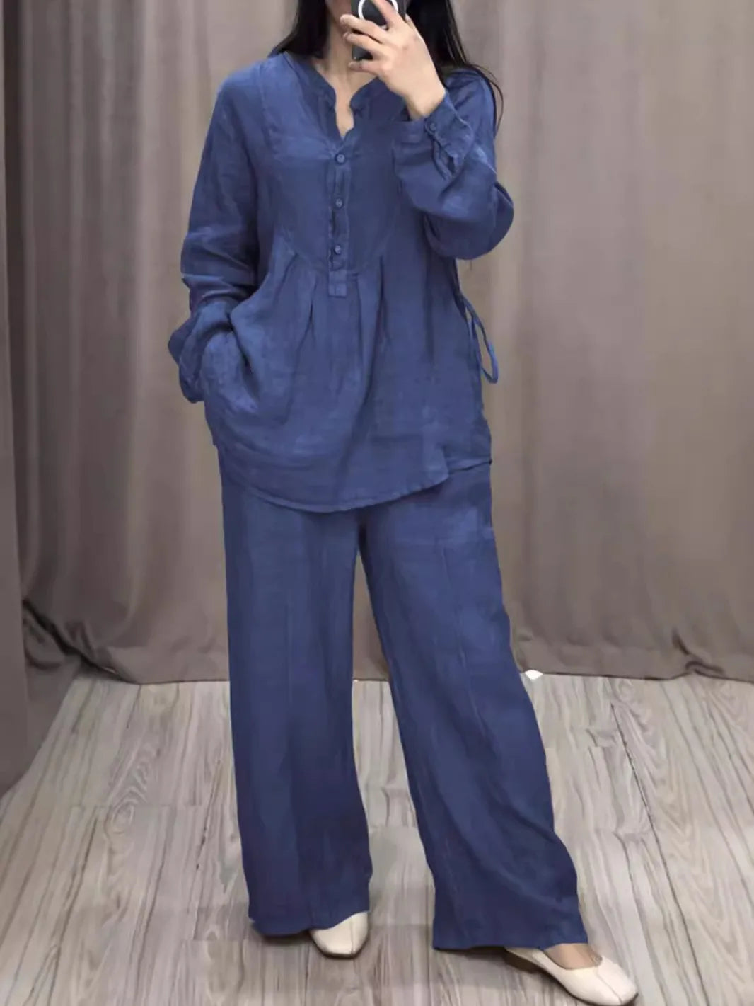 Ensemble pantalon ample femme 2 pièces – CLEVI Paris
