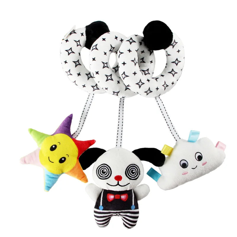 Jouet Sensoriel Bébé Spirale Peluche Animaux Musical Poussette Siège Auto QWZ – CLEVI Paris