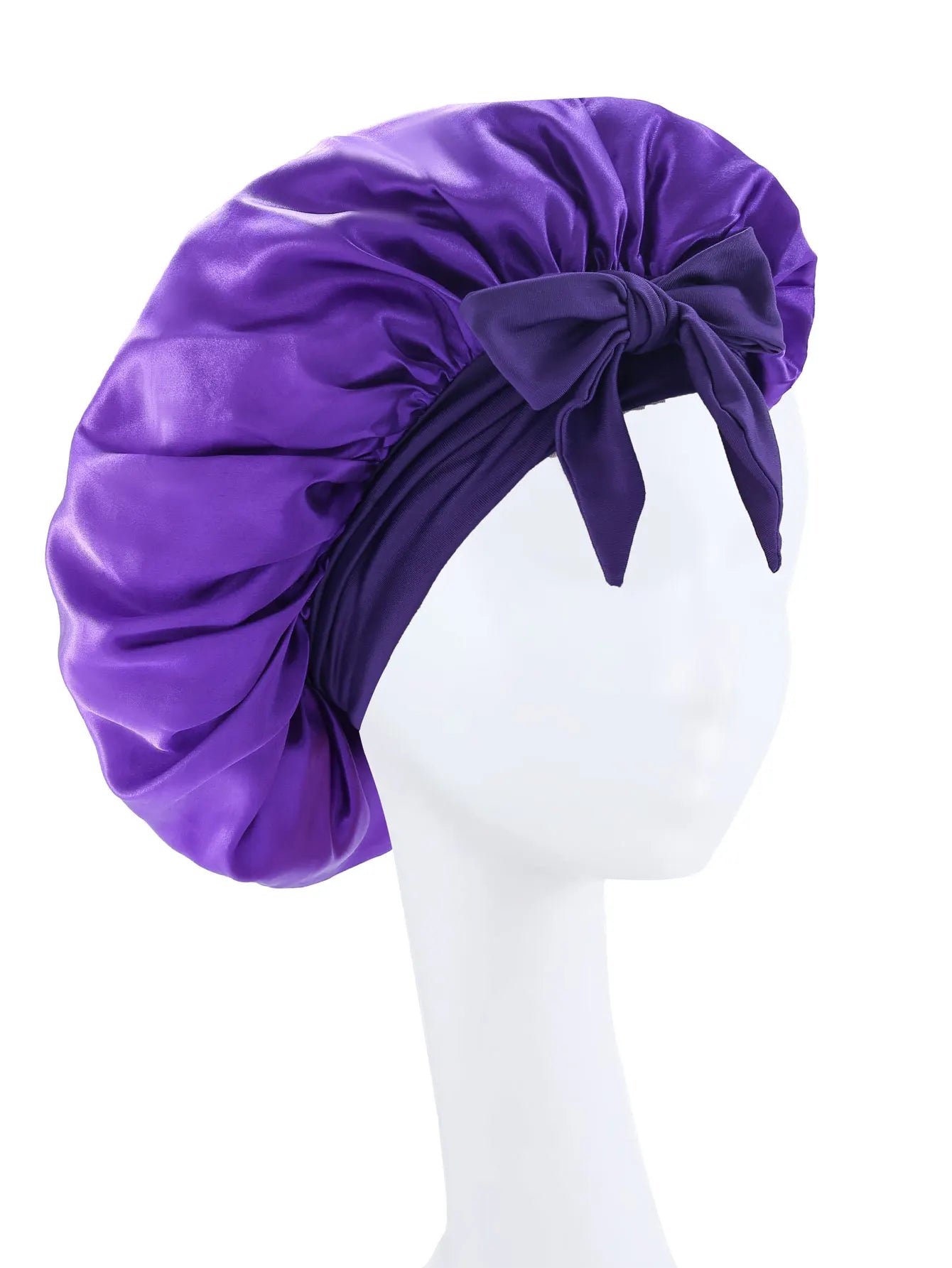 Bonnet de Nuit Satin Cheveux Bouclés — CLEVI Paris