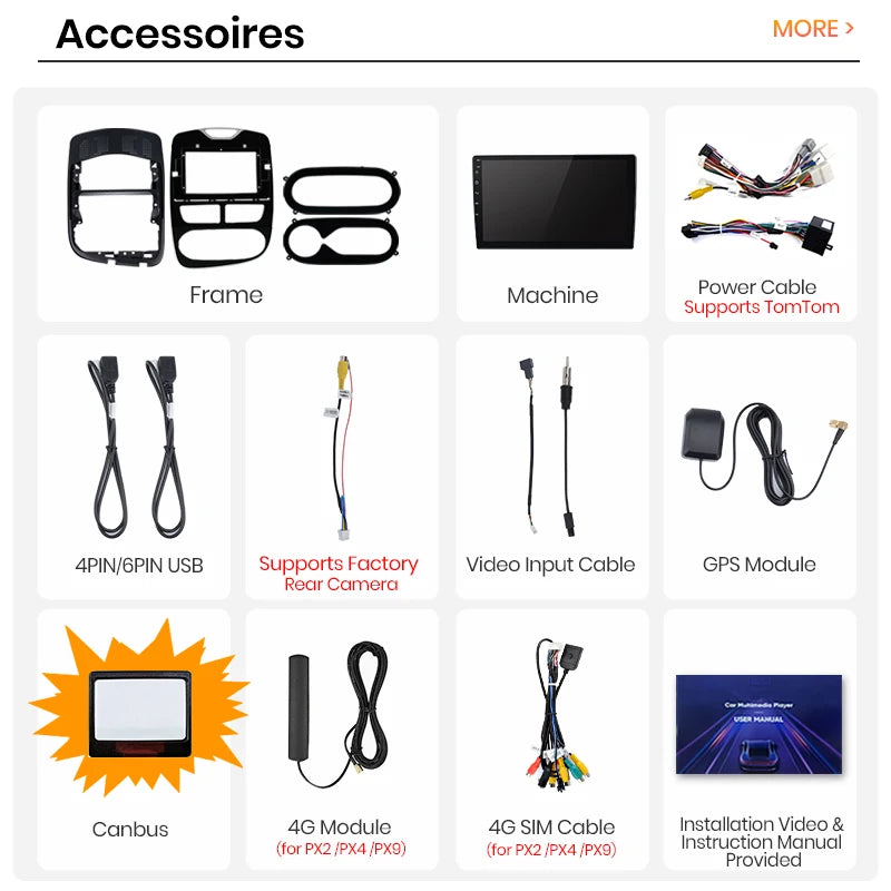 Autoradio AWESAFE Clio 4 CarPlay 2012–2019 – CLEVI Paris