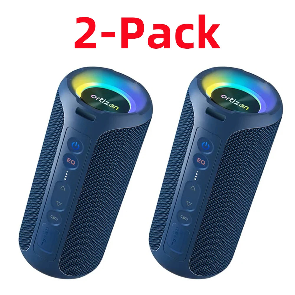 Enceinte Bluetooth 40W – IPX7, LED 7 Couleurs, TWS, 3 EQ, 6600mAh | Ortizan X8 Pro