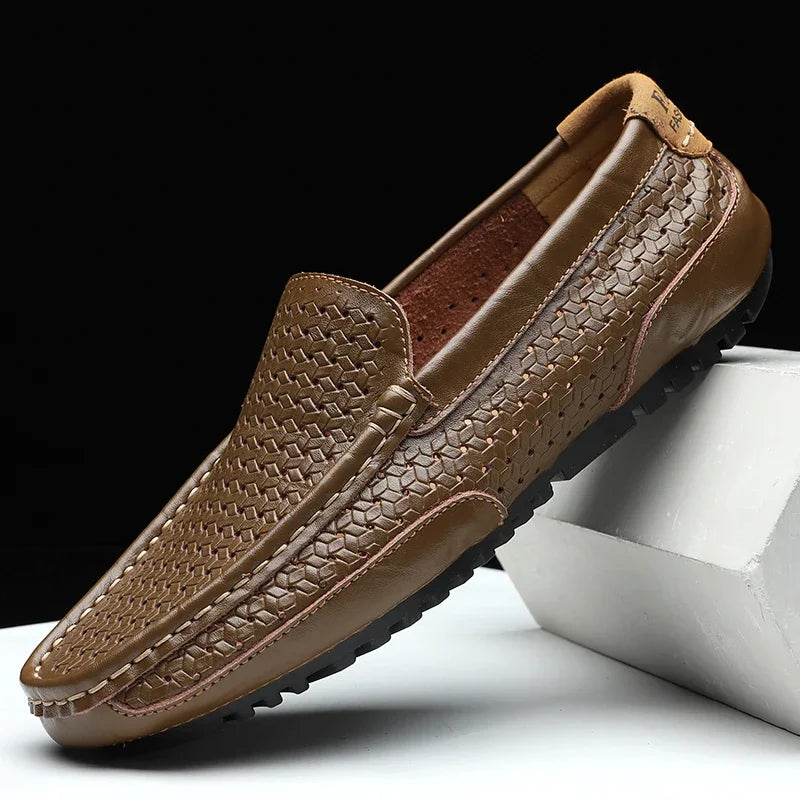 Mocassins Cuir Véritable Ajourés Homme Respirants Slip-On | 7 Coloris – CLEVI Paris