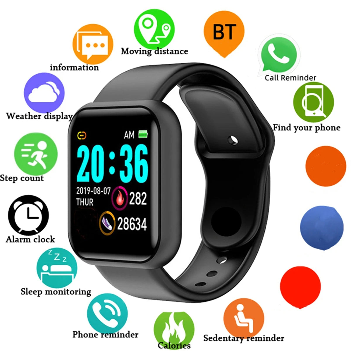 Smartwatch Connectée Y68 / 116Plus — CLEVI Paris