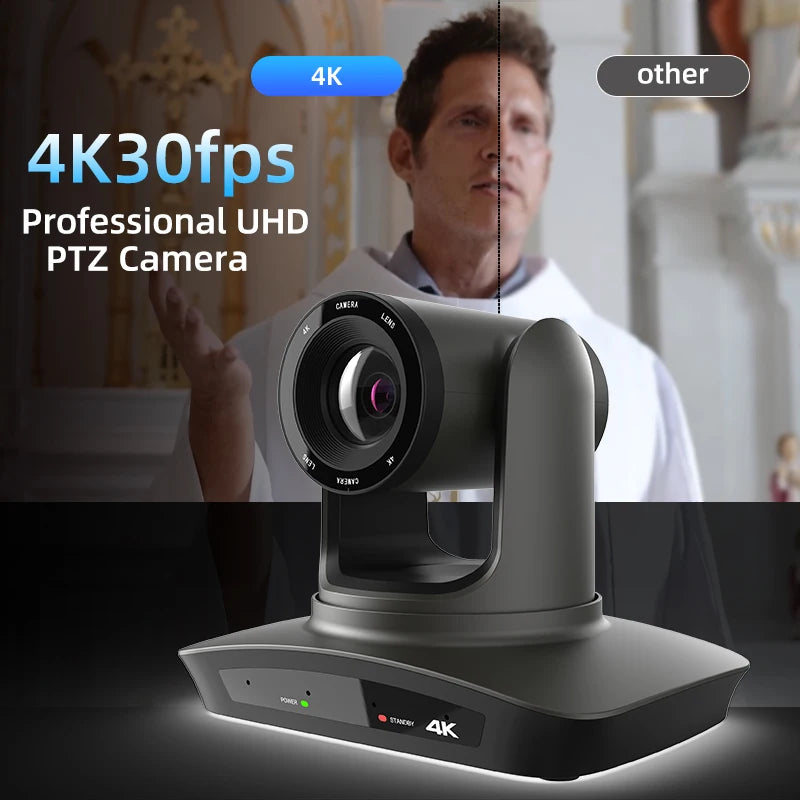 Caméra PTZ 4K SGSHIXV – Suivi IA 20x Zoom Optique Capteur Sony 8MP HDMI USB LAN PoE Conférence Diffusion Live – CLEVI Paris