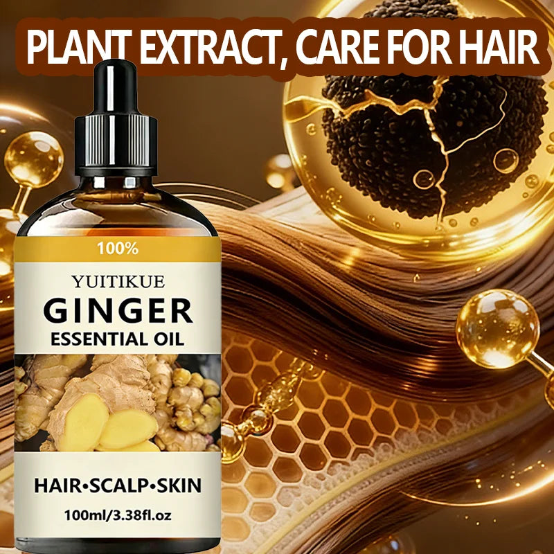 Huile Essentielle de Gingembre 100% Pure | Soin Cheveux, Cuir Chevelu & Peau 100ml – CLEVI Paris