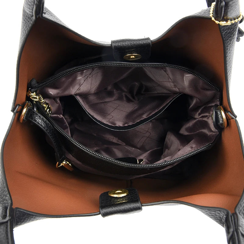Sac à Main Femme Cuir PU Souple Grande Capacité 5 Poches – CLEVI Paris