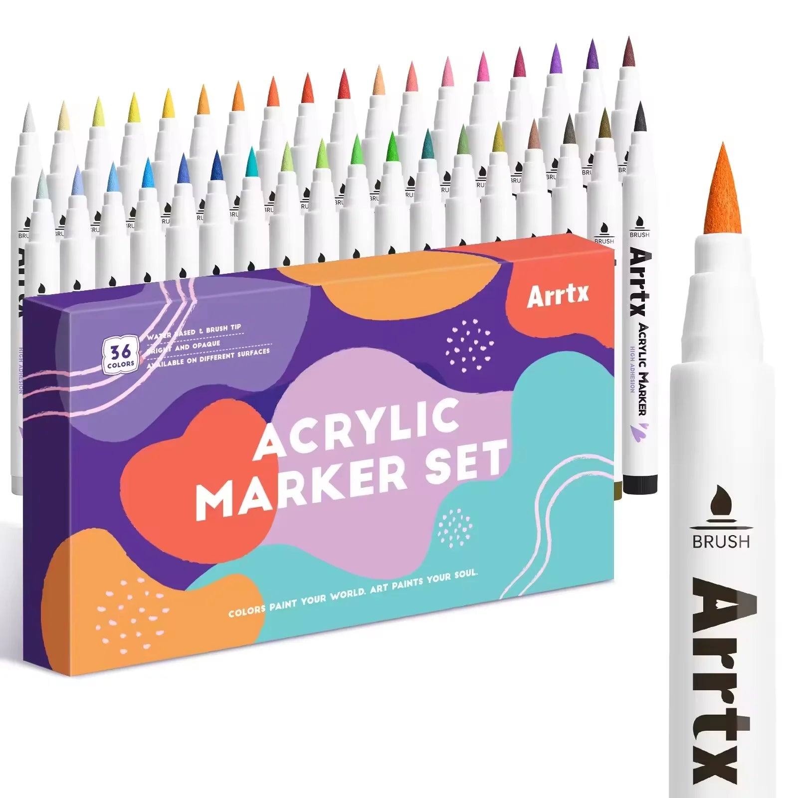 Marqueurs Acryliques Arrtx Pointe Pinceau – 30 à 90 Couleurs, Multi-Surfaces – CLEVI Paris