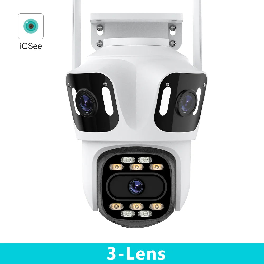 Caméra Surveillance WiFi PTZ 2/3 Objectifs — Vision Nocturne, IA & IP66 — CLEVI Paris