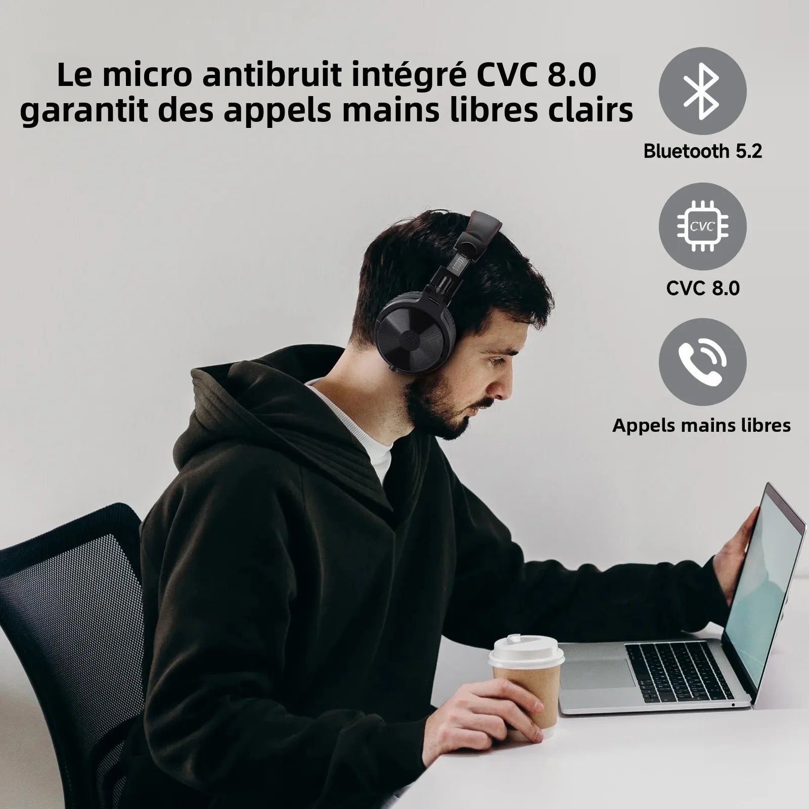 Casque Oneodio Pro-C Bluetooth 5.2 Hi-Res Audio 110h Micro CVC 8.0 – CLEVI Paris