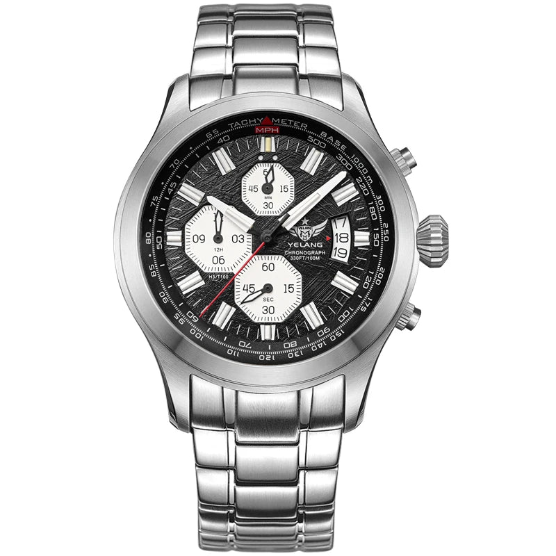 Montre Quartz Homme YELANG V1029S – 42mm, Miyota OS10, Saphir & Étanche 100m