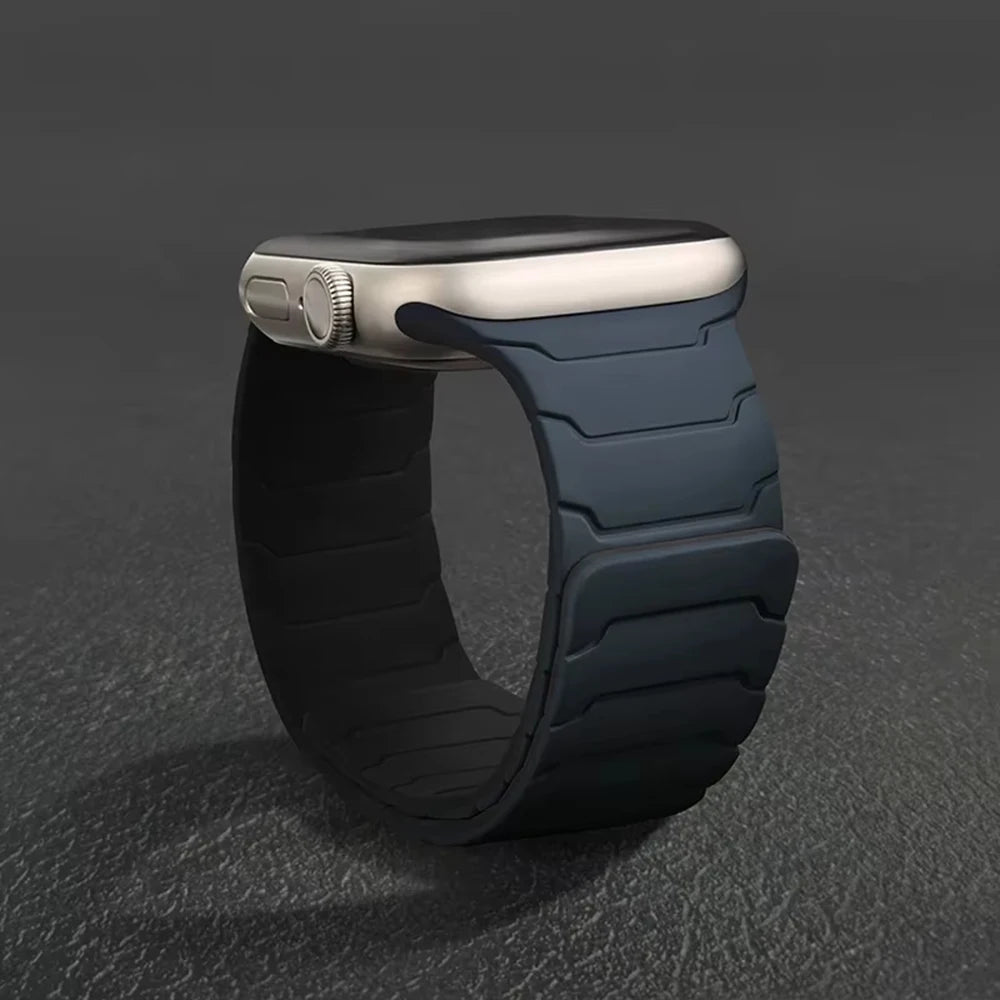 Bracelet Silicone Magnétique Apple Watch – Compatible Series 1–11 SE Ultra 1/2/3 – 38 40 41 42 44 45 46 49mm – CLEVI Paris