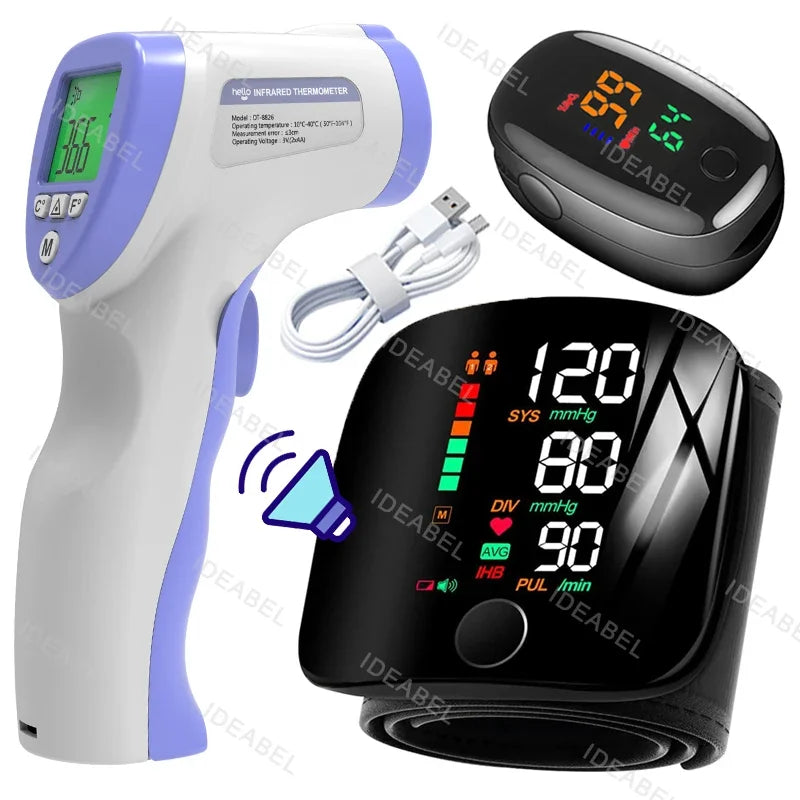 Tensiomètre Poignet LCD Rechargeable Vocal Auto 18 Designs – CLEVI Paris