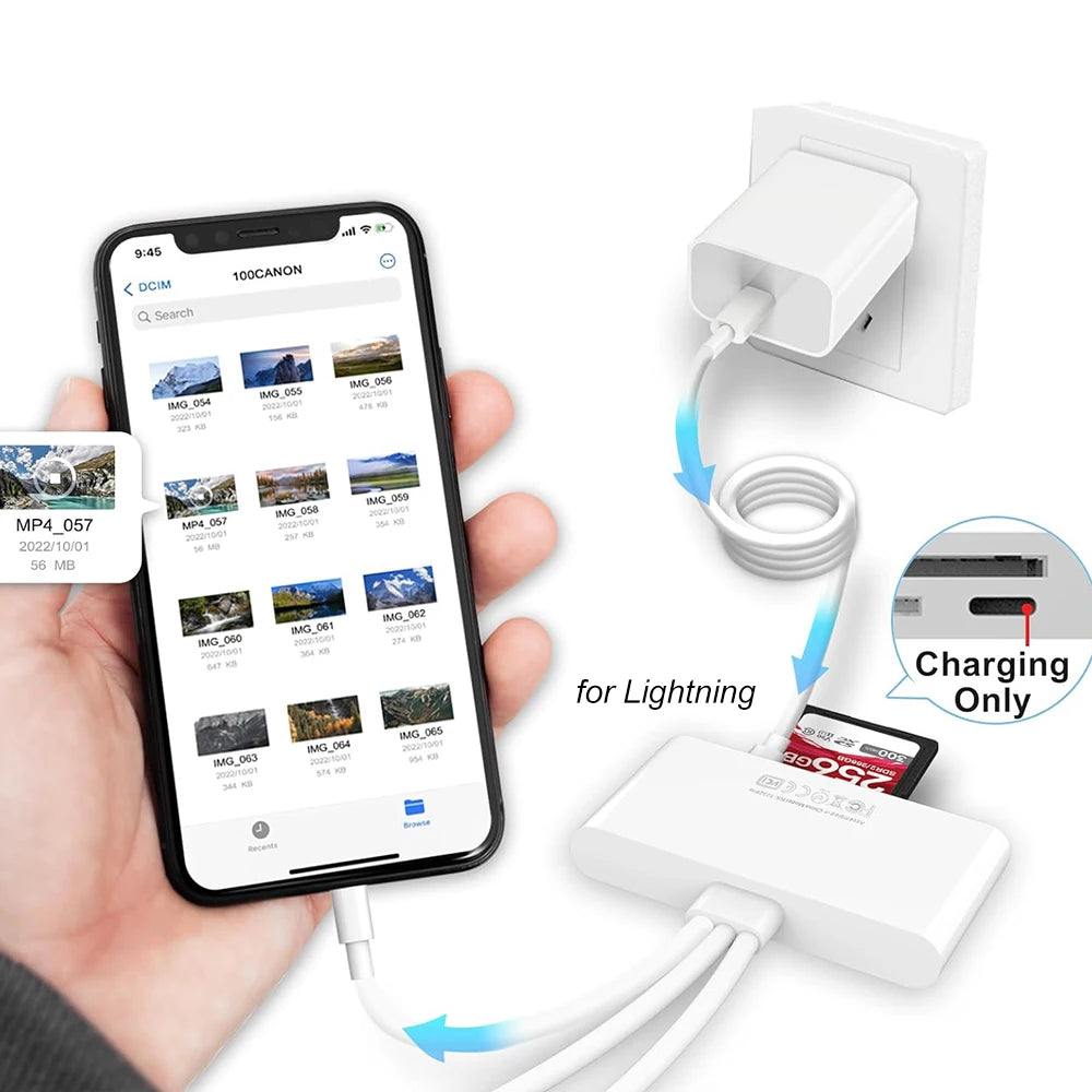 Lecteur SD/TF USB-C OTG iPhone & Android – CLEVI Paris