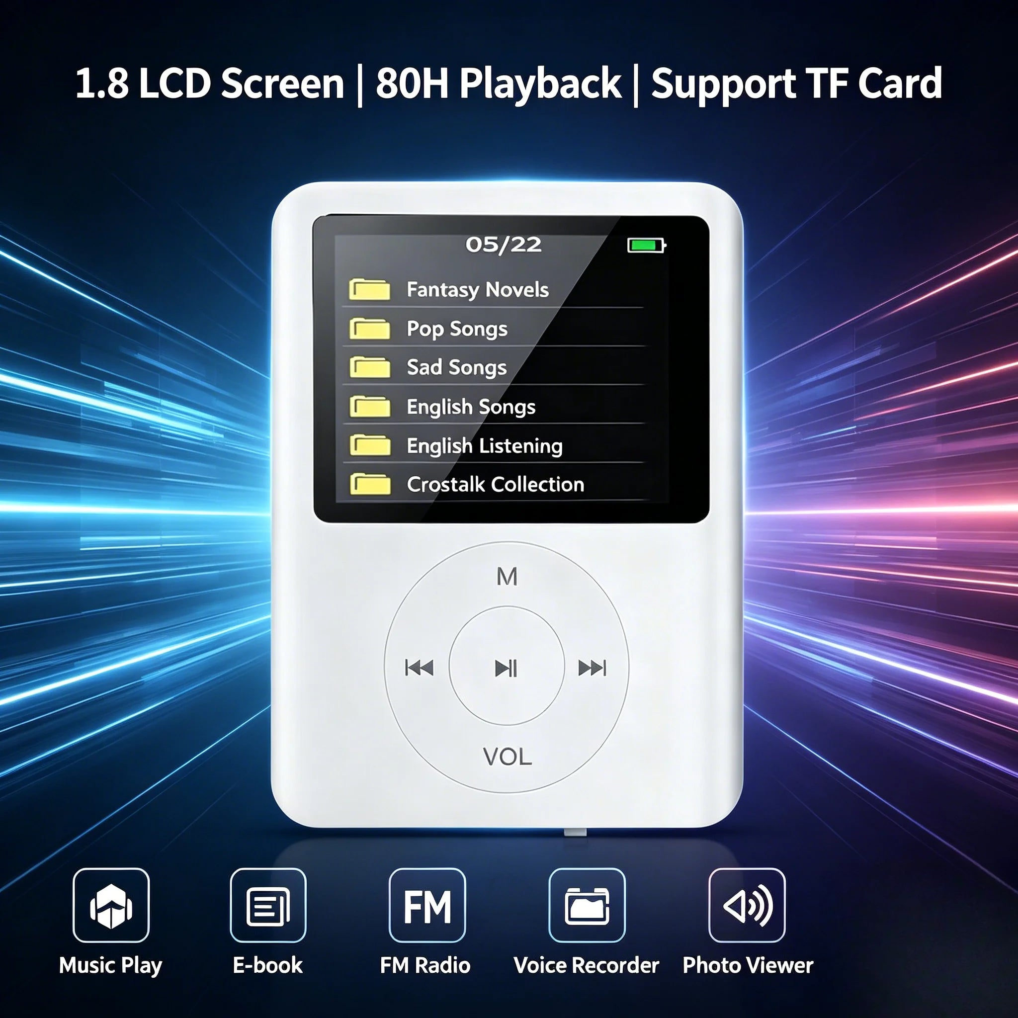 INNIOASIS Y1 Lecteur MP3 HiFi Sans Perte 128Go Écran Tactile Bluetooth 20h – CLEVI Paris