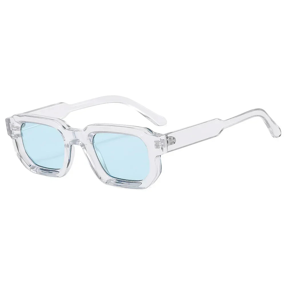 Lunettes de Soleil Carrées Retro Verres Transparents UV400 Unisexe 11 Coloris – CLEVI Paris