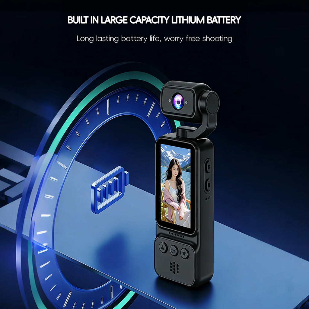 Mini Caméra de Poche 1080P Rotation 270° – WiFi Micro Intégré Sport & Vlog – CLEVI Paris