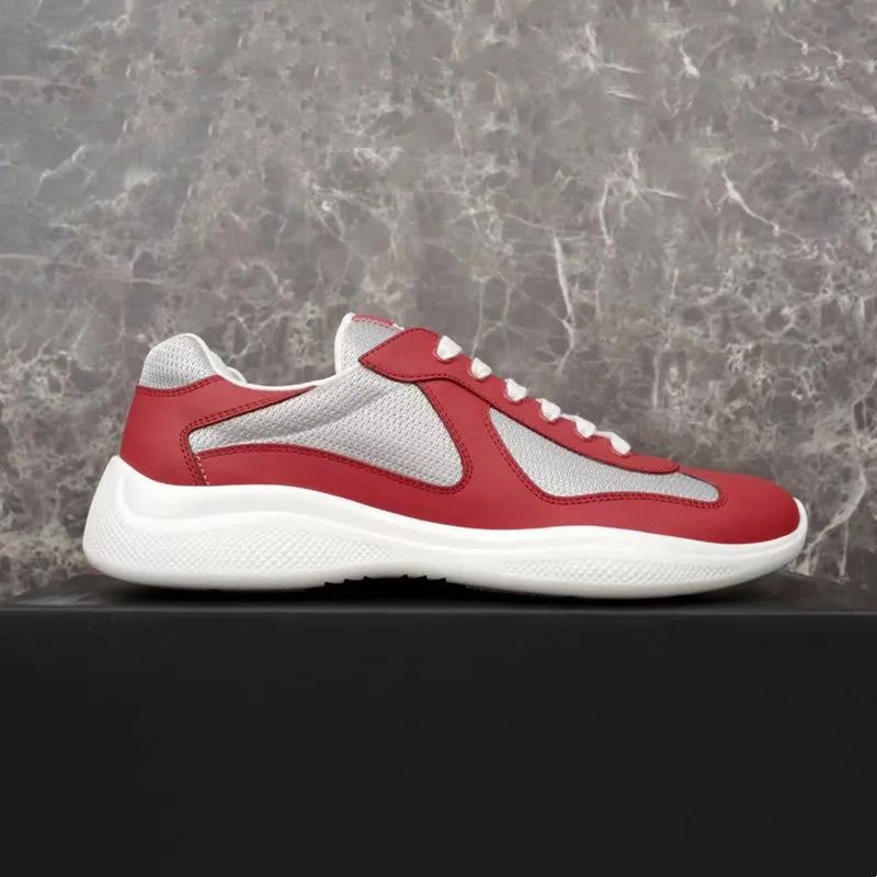 Sneakers Basses en Cuir et Maille Mixte – CLEVI Paris