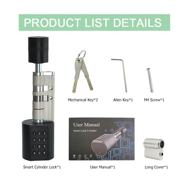 Cylindre Connecté XSDTS SXS-70 Empreinte Digitale Tuya Bluetooth – CLEVI Paris