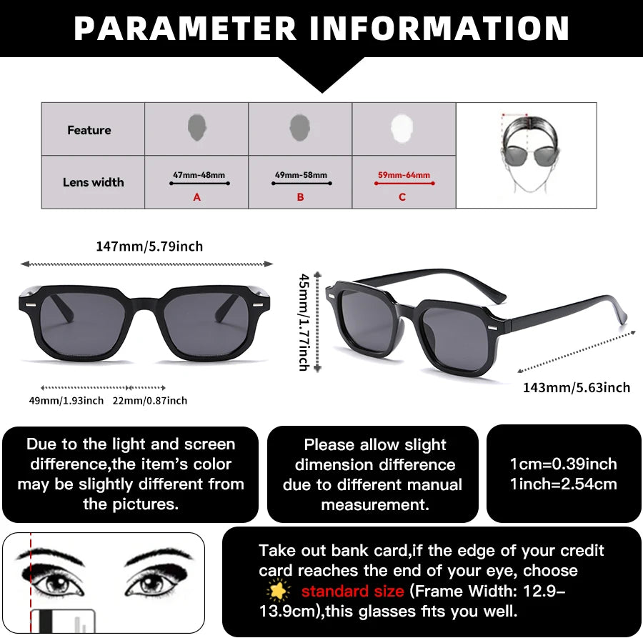 Lunettes de Soleil Carrées Homme Style Y2K Rivets Verres Dégradés 13110 – CLEVI Paris