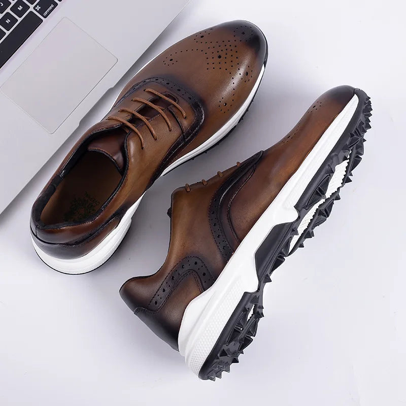 Brogue Homme Cuir Véritable Sculpté Bullock | Lacets Antidérapant 3 Coloris