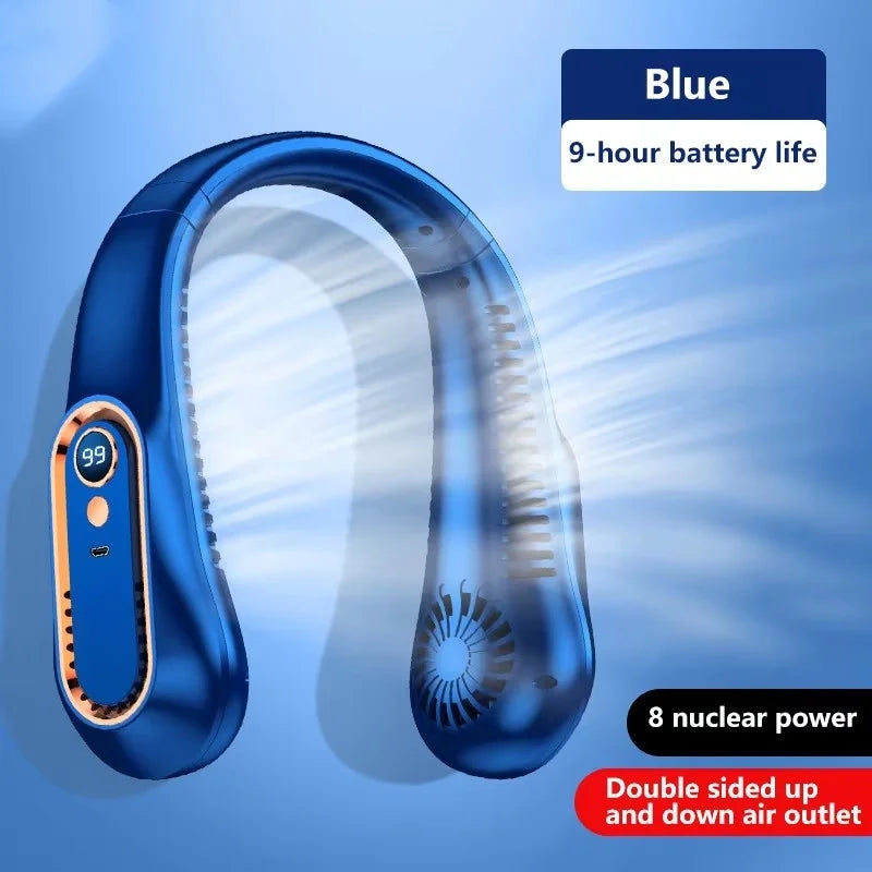 Ventilateur de cou rechargeable 8000 mAh sans lame – CLEVI Paris