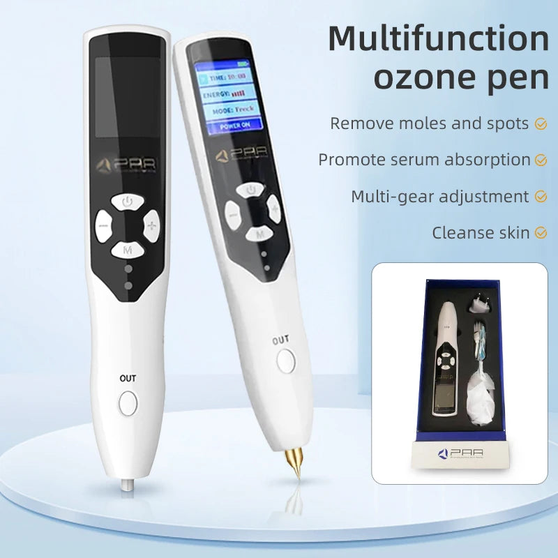 Stylo Plasma Ozone 2-en-1 | Lifting, Anti-Rides, Suppression Taches & Imperfections | Écran LCD 8 Niveaux – CLEVI Paris