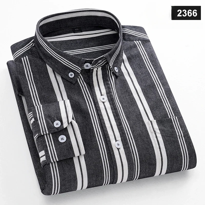 Chemise Oxford Homme Casual Manches Longues – CLEVI Paris