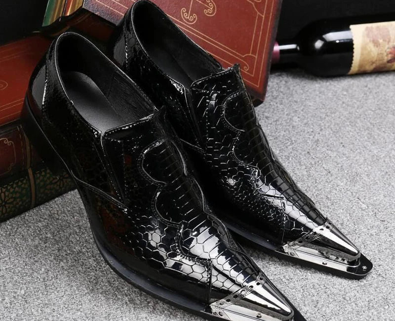 Derbies Homme Cuir Bout Pointu Slip-On – CLEVI Paris