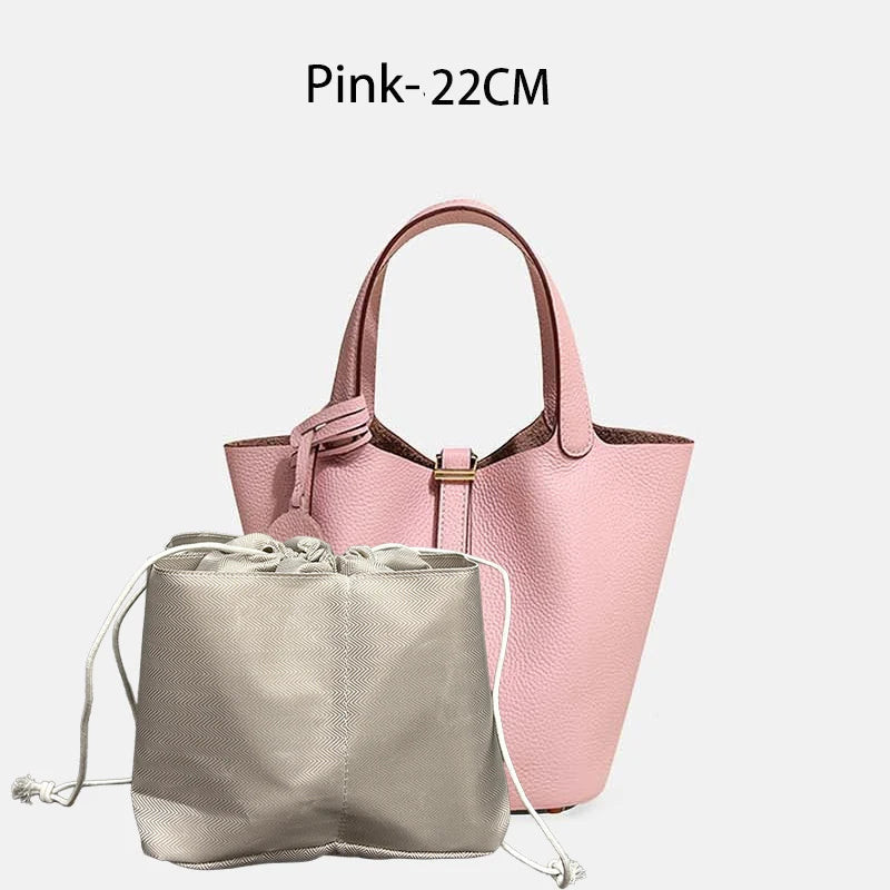 Sac Seau Femme Cuir Véritable Vache 2 Tailles 50+ Coloris Quincaillerie Argentée ou Dorée – CLEVI Paris