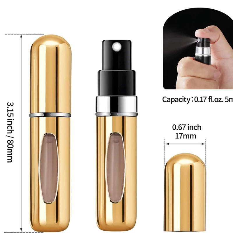 Flacon Atomiseur Parfum 5ml Rechargeable Portable — Lot de 1 ou 4 — CLEVI Paris