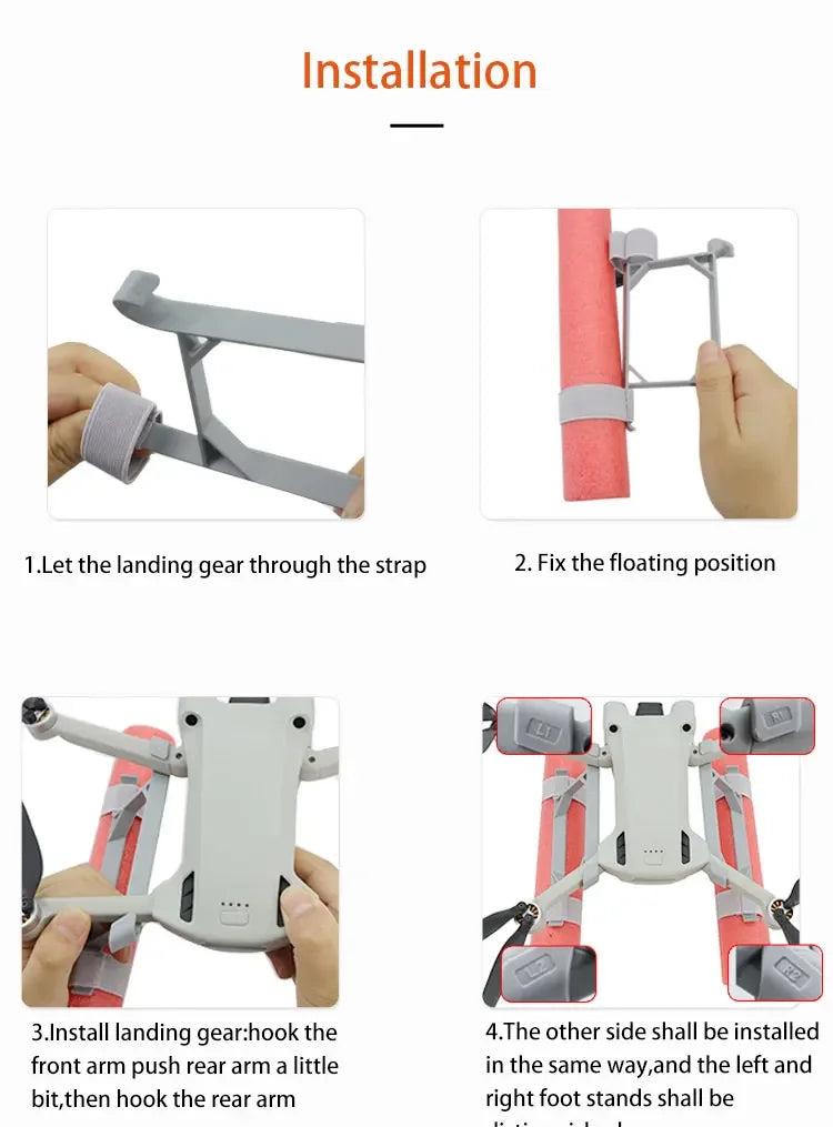 Kit Flotteurs d'Atterrissage sur Eau pour DJI Mini 3 / Mini 4 Pro – CLEVI Paris