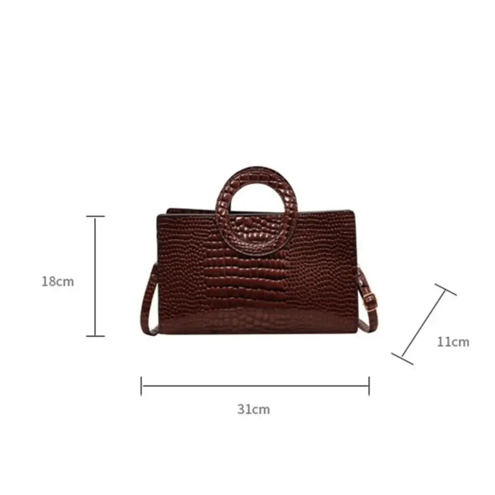 Sac Hobo Femme Cuir PU Motif Croco Grande Capacité Rétro Unisexe – CLEVI Paris