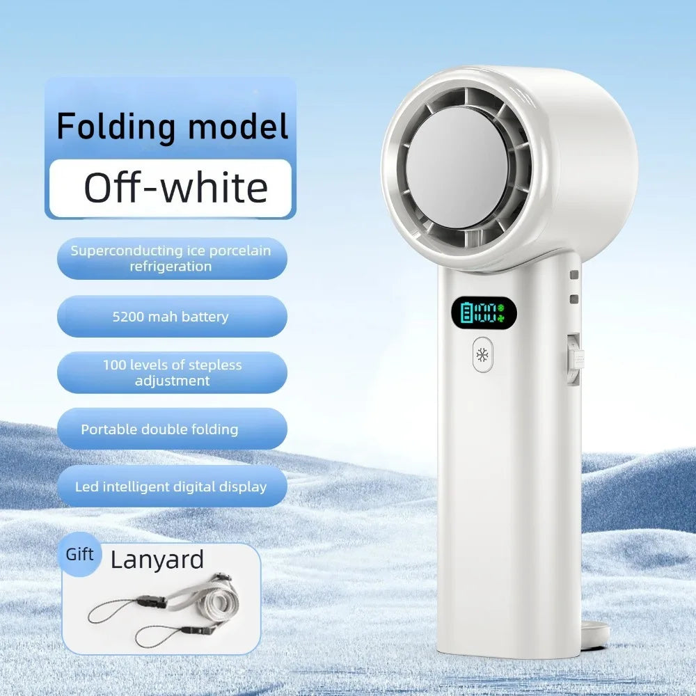 Ventilateur Portable Pliable USB – Ice Compress Rechargeable Voyage & Outdoor