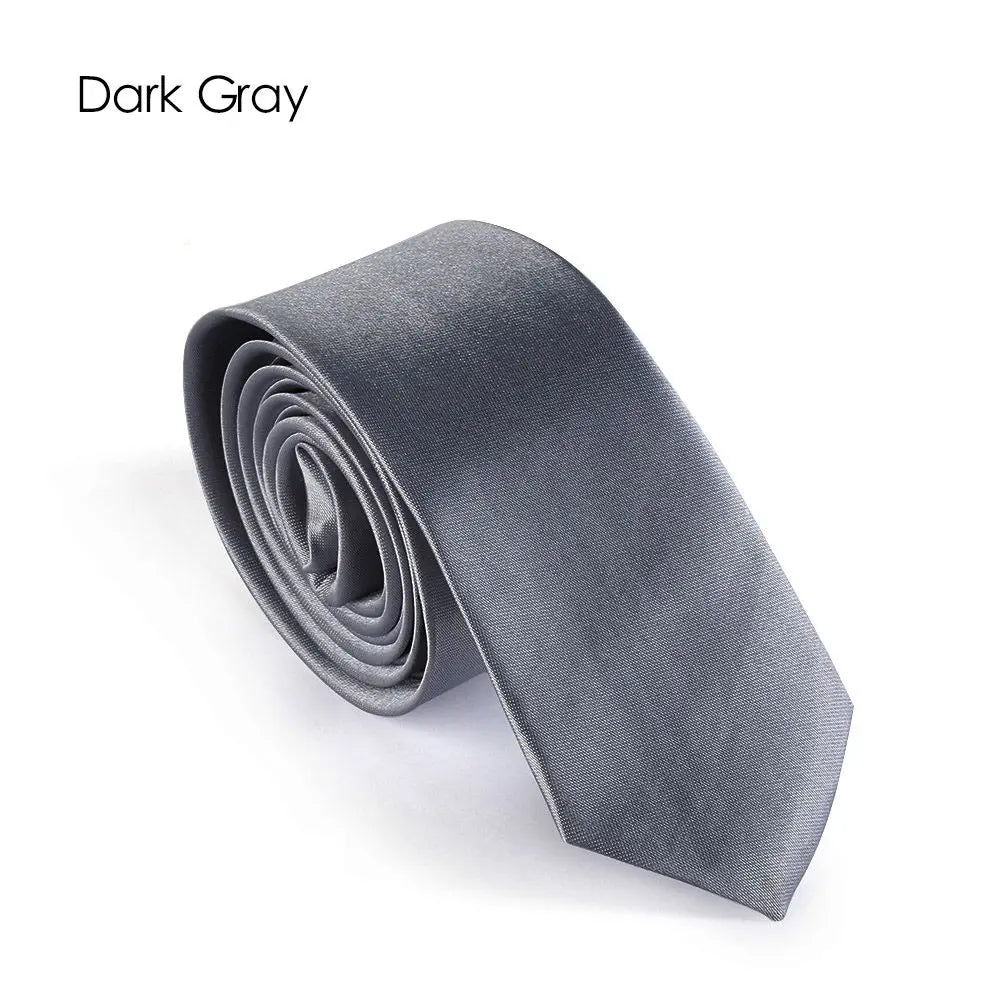 Cravate homme unie fine 5 cm – CLEVI Paris