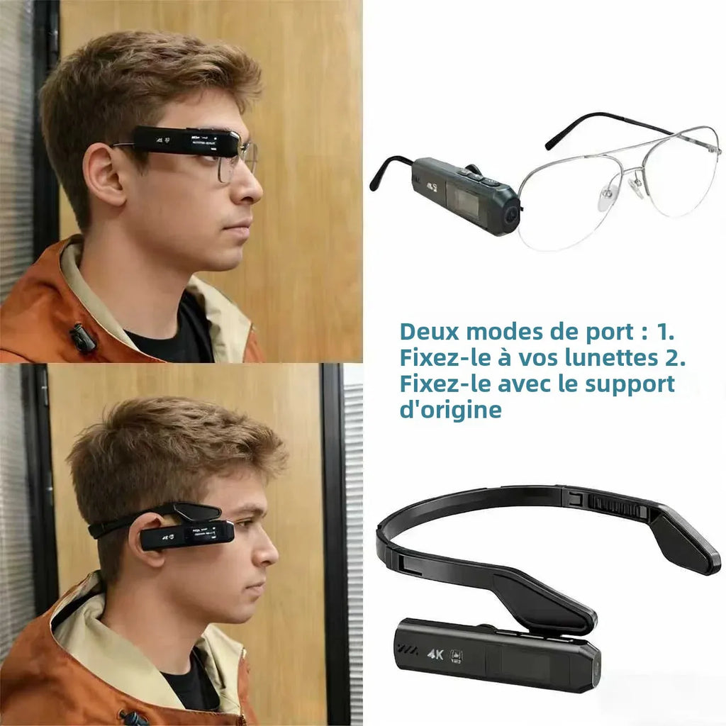 Mini Caméra d'Action 4K – Capteur Sony IMX179 Anti-Shake Écran IPS 0,96" WiFi App Micro Ext. Sport Voyage – CLEVI Paris