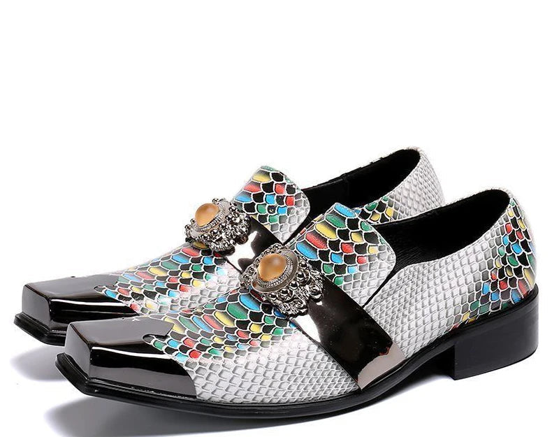 Chaussures Homme Croco Métal Chaîne – CLEVI Paris