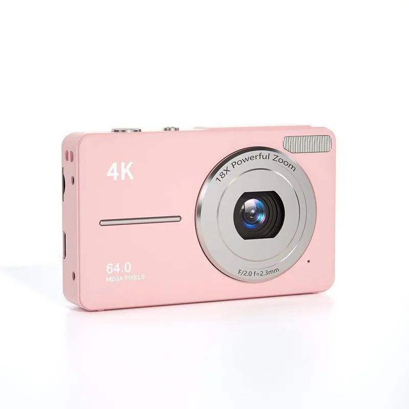 Appareil Photo Numérique 4K 64MP Autofocus – Zoom 18x, Écran 2,4", Anti-Secousses, Webcam, Vlog, 3 Coloris, SD en Option