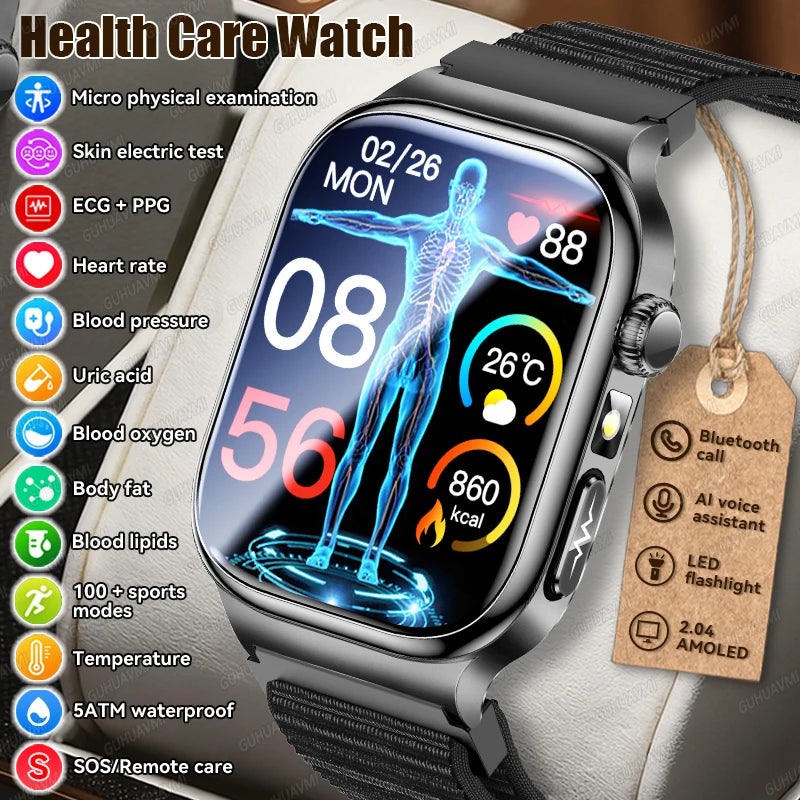 Montre connectée TK18 AMOLED 2,04 pouces – CLEVI Paris