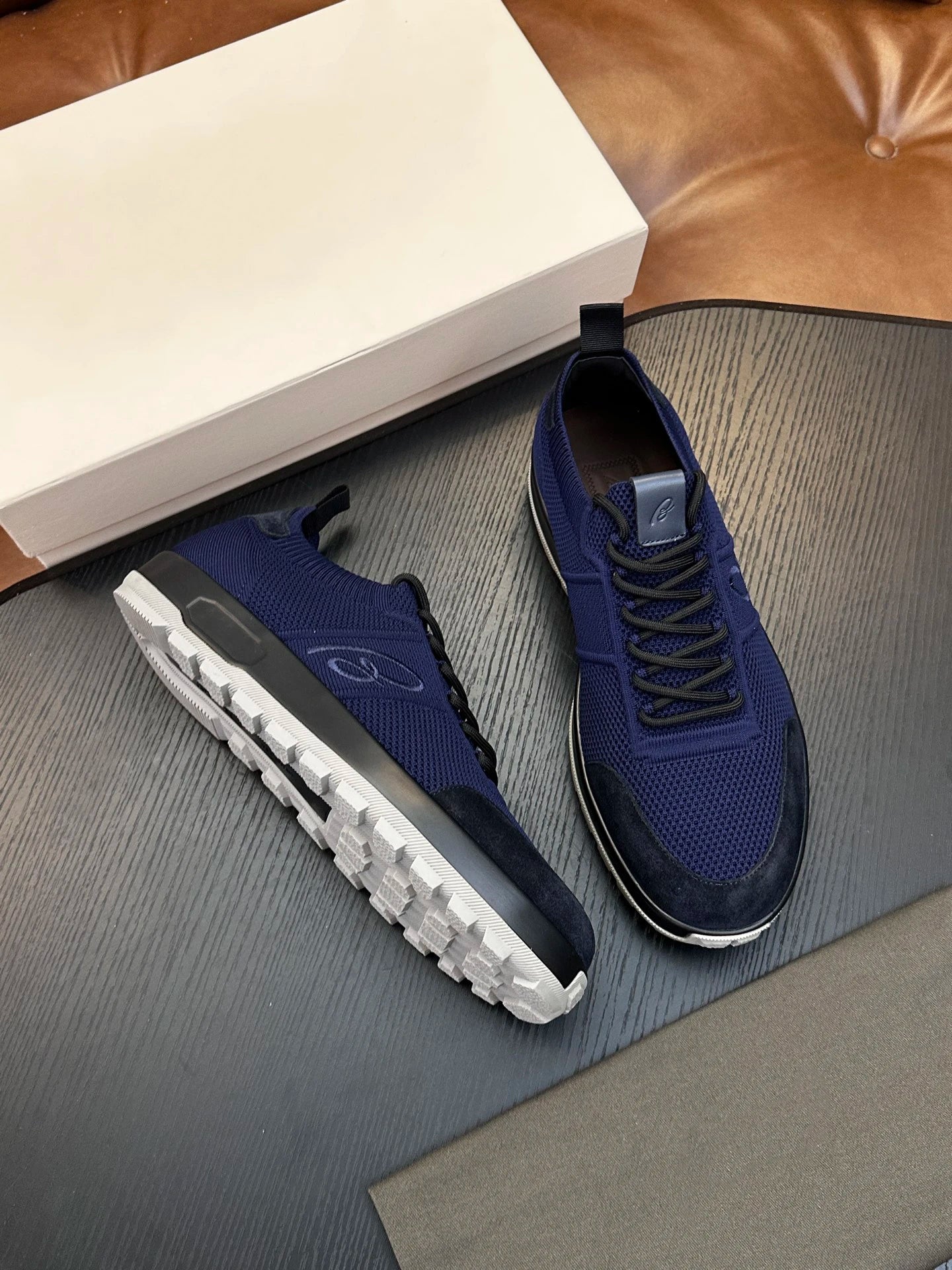 Sneakers Homme Cuir Véritable Imprimé Respirant Casual Sport EU 38-46 – CLEVI Paris