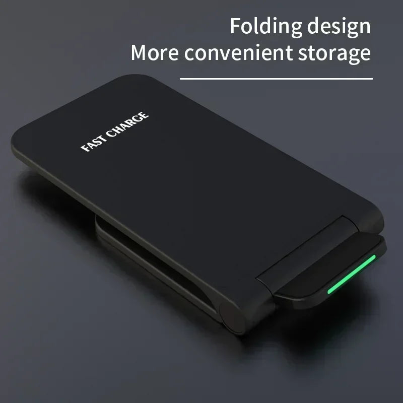 Chargeur Sans Fil Rapide 15W USB-C | Support Vertical & Horizontal, Compatible Qi, 2 Coloris – CLEVI Paris