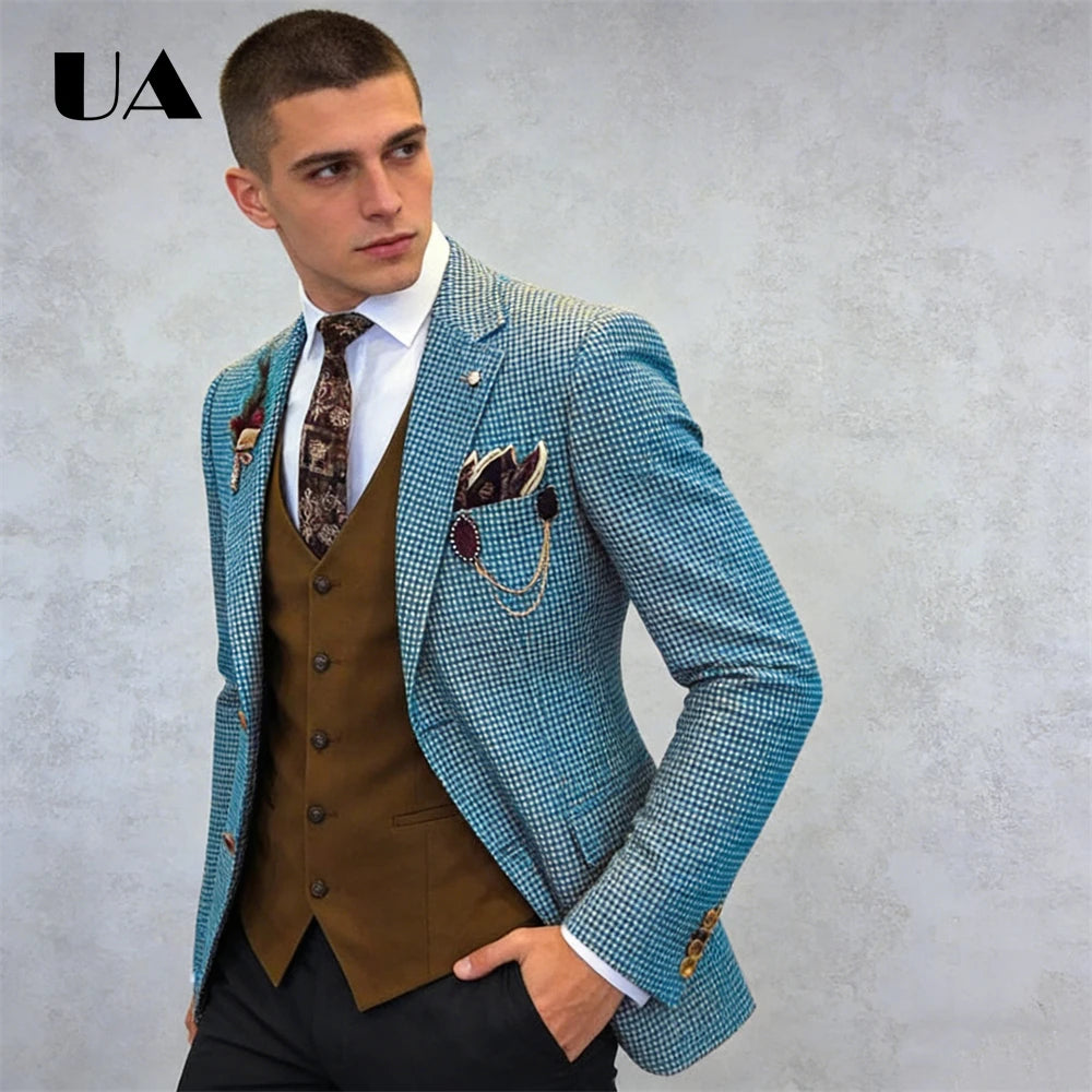 Costume homme 3 pièces à carreaux – CLEVI Paris