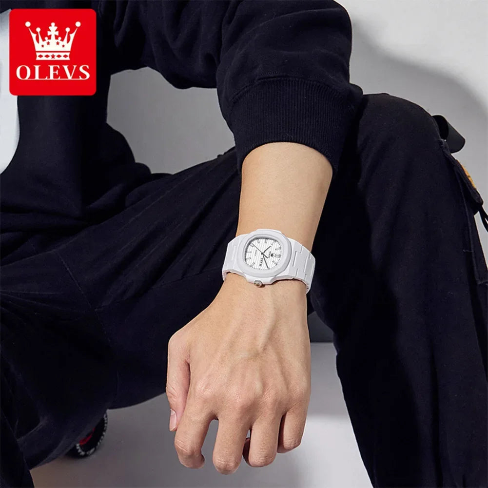 Montre Unisexe OLEVS Quartz Résine Lumineuse Calendrier – CLEVI Paris