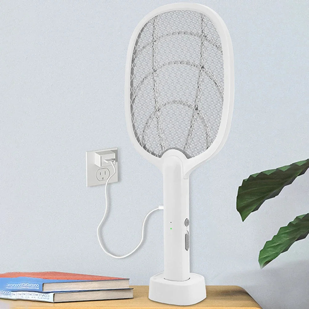 Raquette Anti-Moustiques Électrique USB Rechargeable Pliable Lampe UV – CLEVI Paris