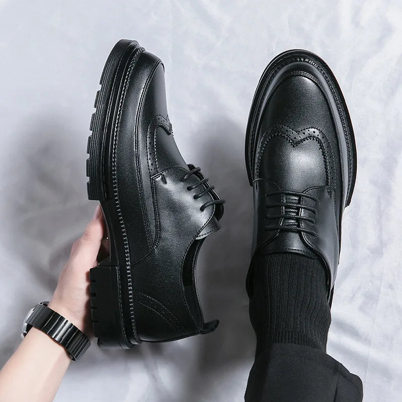 Derbies Homme Cuir Verni Style Britannique – CLEVI Paris